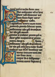 Decorated Initial D; Decorated Initial E; Psalter, third quarter of 13th century. Creator: Unknown