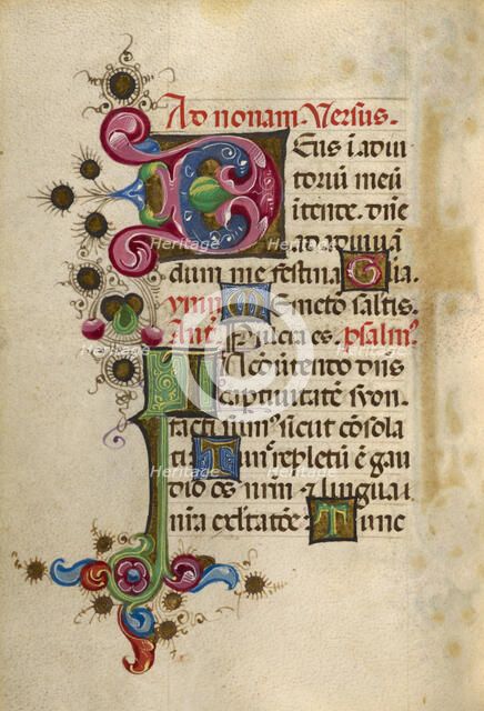 Decorated Initial D; Decorated Initial I; Gualenghi-d'Este Hours, about 1469. Creator: Unknown.