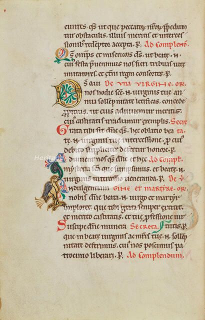 Decorated Initial D; Decorated Initial I; Stammheim Missal, probably 1170s. Creator: Unknown.