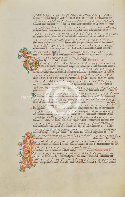 Decorated Initial D; Decorated Initial I; Stammheim Missal, probably 1170s. Creator: Unknown.