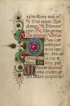 Decorated Initial D; Decorated Initial M; Gualenghi-d'Este Hours, about 1469. Creator: Unknown