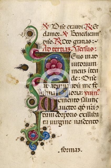Decorated Initial D; Decorated Initial M; Gualenghi-d'Este Hours, about 1469. Creator: Unknown.