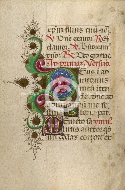 Decorated Initial D; Decorated Initial M; Gualenghi-d'Este Hours, about 1469. Creator: Unknown.