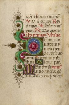 Decorated Initial D; Decorated Initial M; Gualenghi-d'Este Hours, about 1469. Creator: Unknown