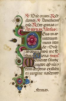 Decorated Initial D; Decorated Initial M; Gualenghi-d'Este Hours, about 1469. Creator: Unknown