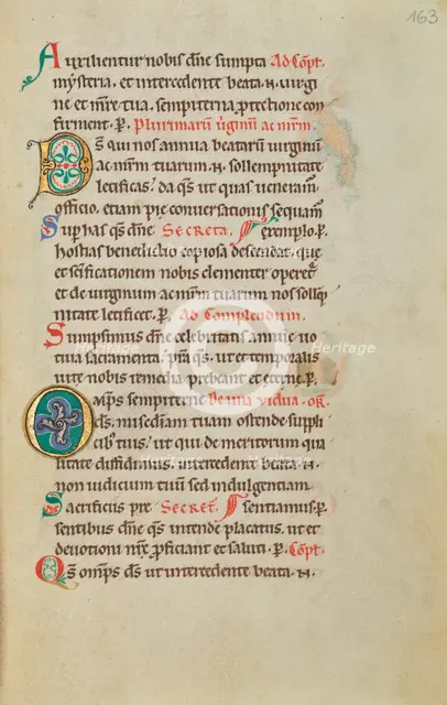 Decorated Initial D; Decorated Initial O; Stammheim Missal, probably 1170s. Creator: Unknown.