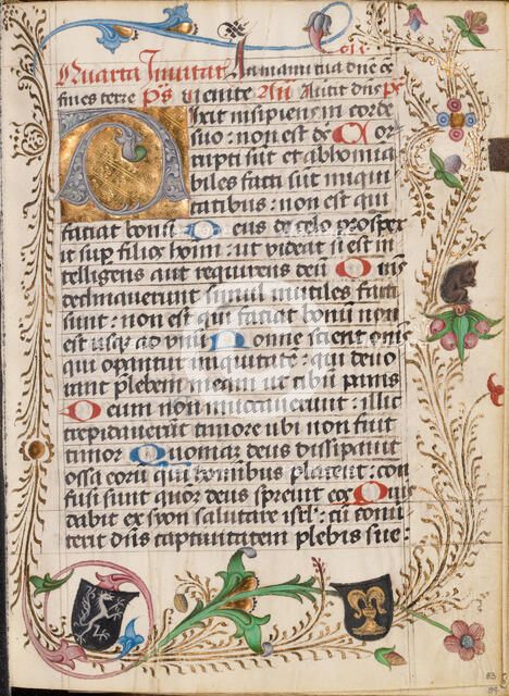 Decorated Initial D; Diurnal, about 1485. Creator: Unknown.