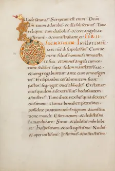 Decorated Initial D; Gospel Lectionary, late 10th century. Creator: Unknown