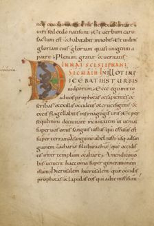Decorated Initial D; Gospel Lectionary, late 10th century. Creator: Unknown