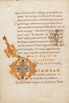 Decorated Initial D; Gospel Lectionary, late 10th century. Creator: Unknown