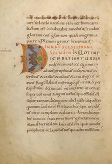 Decorated Initial D; Gospel Lectionary, late 10th century. Creator: Unknown