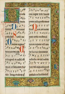 Decorated Initial D; Missal, about 1500-1505. Creator: Unknown