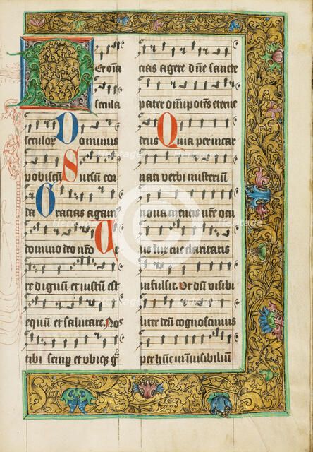 Decorated Initial D; Missal, about 1500-1505. Creator: Unknown.