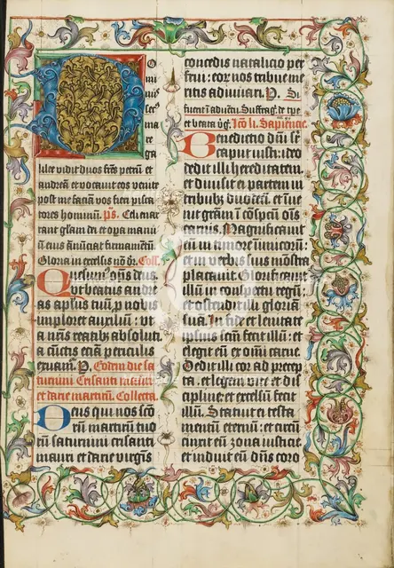 Decorated Initial D; Missal, about 1500-1505. Creator: Unknown.