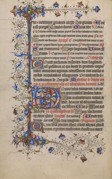 Decorated Initial D; Psalter, 1420-1430. Creator: Unknown