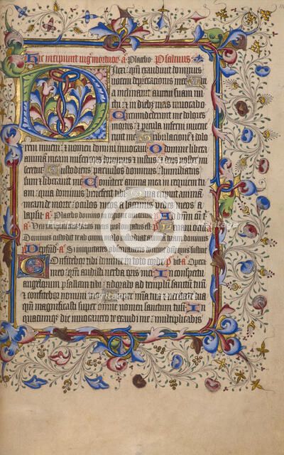 Decorated Initial D; Psalter, 1420-1430. Creator: Unknown.