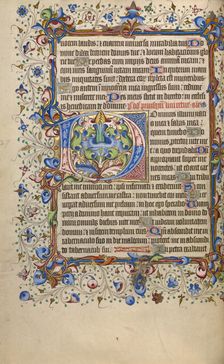 Decorated Initial D; Psalter, 1420-1430. Creator: Unknown