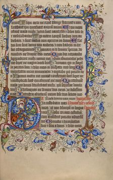 Decorated Initial D; Psalter, 1420-1430. Creator: Unknown