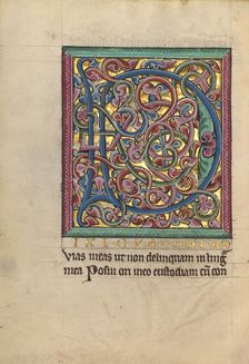 Decorated Initial D; Psalter, about 1240-1250. Creator: Unknown