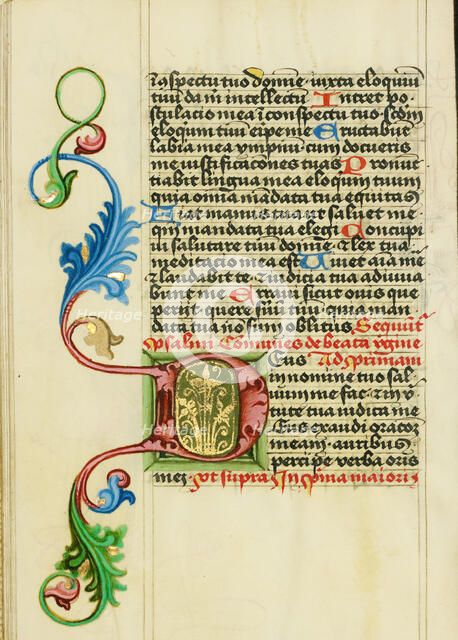 Decorated Initial D; Prayer Book, about 1470-1480. Creator: Workshop of Valentine Noh.