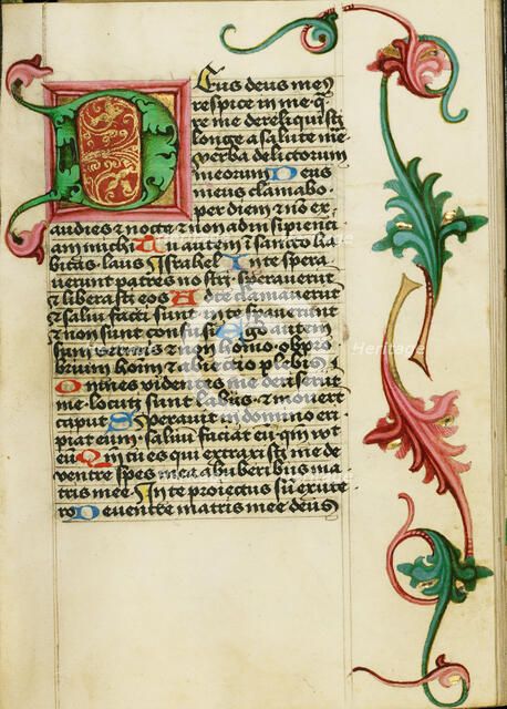 Decorated Initial D; Prayer Book, about 1470-1480. Creator: Workshop of Valentine Noh.