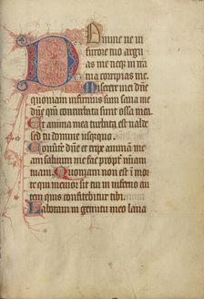 Decorated Initial D; Ruskin Hours, about 1300. Creator: Unknown