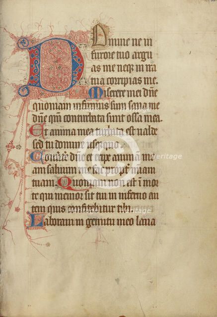 Decorated Initial D; Ruskin Hours, about 1300. Creator: Unknown.