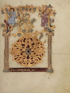 Decorated Initial D; Sacramentary, first quarter of 11th century. Creator: Unknown