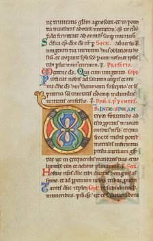 Decorated Initial D; Stammheim Missal, probably 1170s. Creator: Unknown
