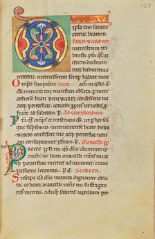 Decorated Initial D; Stammheim Missal, probably 1170s. Creator: Unknown