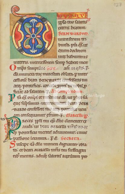 Decorated Initial D; Stammheim Missal, probably 1170s. Creator: Unknown.