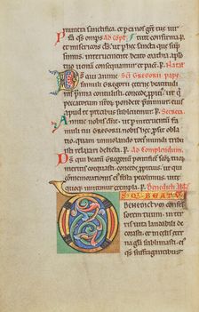 Decorated Initial D; Stammheim Missal, probably 1170s. Creator: Unknown