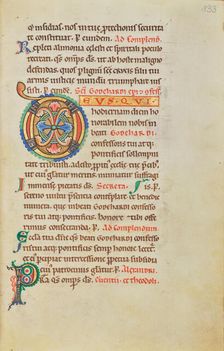 Decorated Initial D; Stammheim Missal, probably 1170s. Creator: Unknown