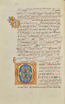 Decorated Initial D; Stammheim Missal, probably 1170s. Creator: Unknown
