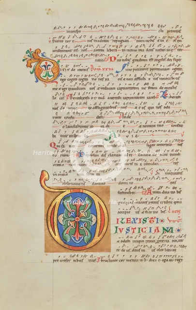 Decorated Initial D; Stammheim Missal, probably 1170s. Creator: Unknown.