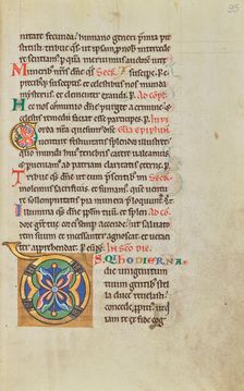 Decorated Initial D; Stammheim Missal, probably 1170s. Creator: Unknown
