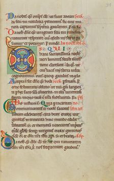 Decorated Initial D; Stammheim Missal, probably 1170s. Creator: Unknown