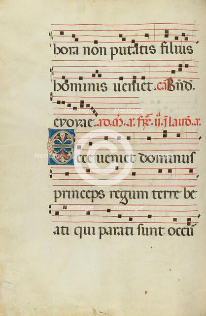 Decorated Initial E; Antiphonal, late 13th century. Creator: Unknown.
