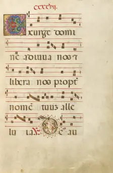 Decorated Initial E; Decorated Initial D; Gradual, about 1460-1480. Creator: Unknown