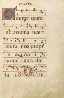 Decorated Initial E; Decorated Initial D; Gradual, about 1460-1480. Creator: Unknown
