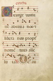 Decorated Initial E; Decorated Initial D; Gradual, about 1460-1480. Creator: Unknown