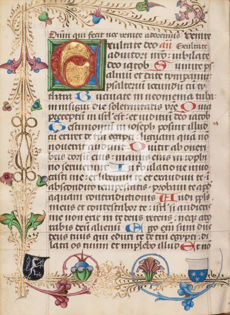 Decorated Initial E; Diurnal, about 1485. Creator: Unknown.