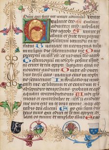 Decorated Initial E; Diurnal, about 1485. Creator: Unknown