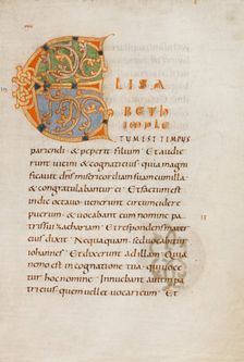 Decorated Initial E; Gospel Lectionary, late 10th century. Creator: Unknown