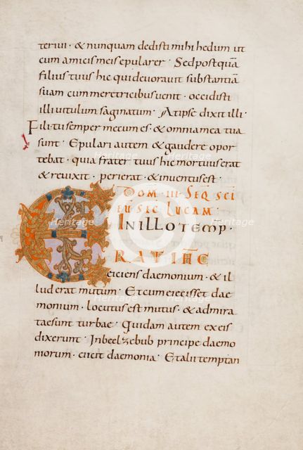 Decorated Initial E; Gospel Lectionary, late 10th century. Creator: Unknown.