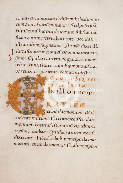 Decorated Initial E; Gospel Lectionary, late 10th century. Creator: Unknown.