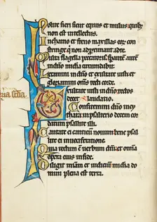 Decorated Initial E; Psalter, third quarter of 13th century. Creator: Unknown