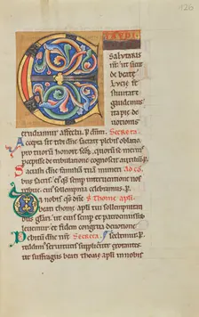Decorated Initial E; Stammheim Missal, probably 1170s. Creator: Unknown