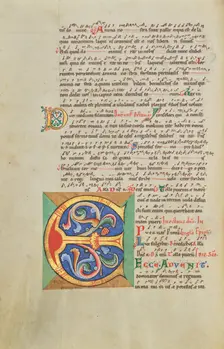 Decorated Initial E; Stammheim Missal, probably 1170s. Creator: Unknown