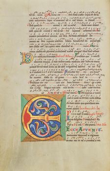 Decorated Initial E; Stammheim Missal, probably 1170s. Creator: Unknown